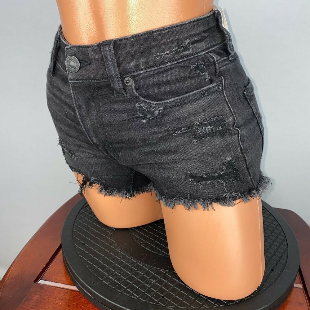 AE Ne(x)t Level Stretch 00 Black Hi-Rise Shortie - Picture 3 of 10